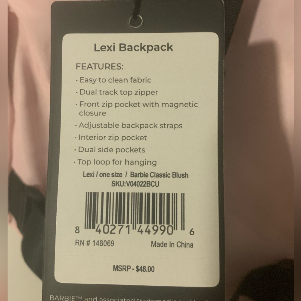 Vooray x Barbie Pink Lexi Backpack - Picture 4 of 4